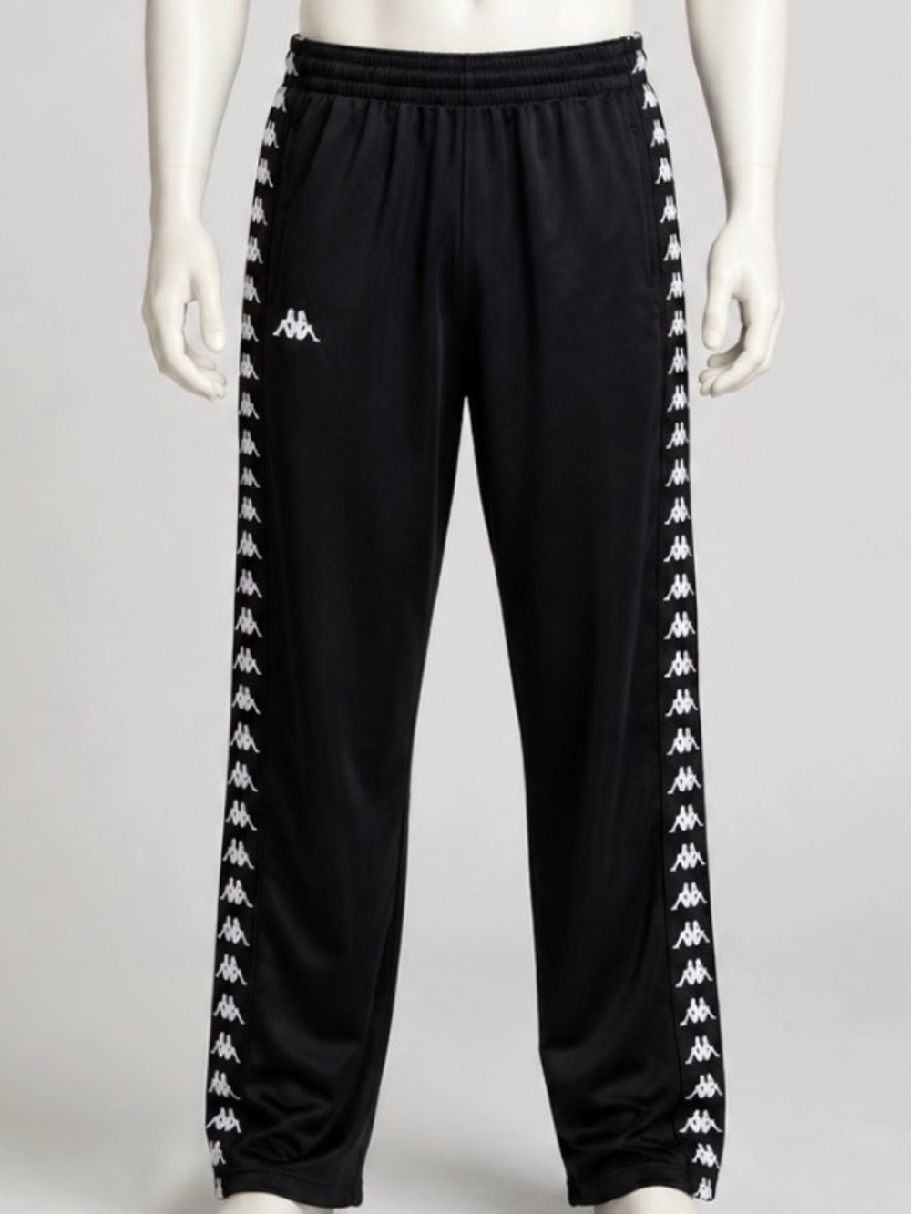 Kappa Men's XL Black Track Pants with Logo